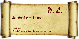 Wachsler Luca névjegykártya